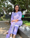 Purple Passion - Purple and Yellow Cotton Printed Set by Vastra by Monty