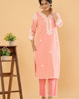 Peach Perfection - Embroidered Suit Set by Vastra by Monty