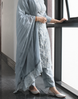 Grey Elegance Embroidered Suit by Vastra by Monty