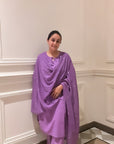 Lavender Dreams Chikankari Cotton Kurta Suit Set by Vastra by Monty