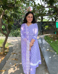 Purple Passion - Purple and Yellow Cotton Printed Set by Vastra by Monty