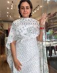 All-Over Cotton Suit with Chiffon Dupatta