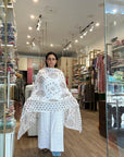 All-Over Cotton Suit with Chiffon Dupatta