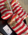 Handblocked-quilted Cotton Pouch Set OF 3