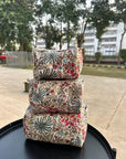 Handblocked-Quilted Cotton Pouch Set OF 3