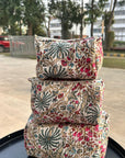 Handblocked-Quilted Cotton Pouch Set OF 3