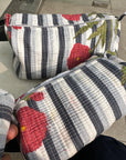 Handblocked-Quilted Cotton Pouch Set OF 3