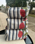 Handblocked-Quilted Cotton Pouch Set OF 3