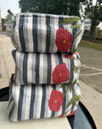 Handblocked-Quilted Cotton Pouch Set OF 3
