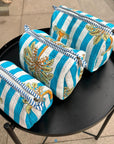 Handblocked-Quilted cotton pouch set OF 3