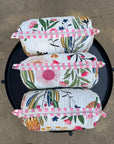 Meadow Bloom Hand-Blocked Quilted Cotton Vanity Pouch Set – Set of 3