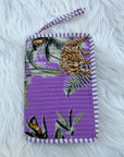 Lavender Wild Leopard Quilted Cotton Handblocked Wallet