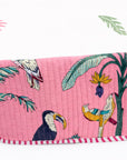 Pink Tropicana Quilted Cotton Handblocked Wallet