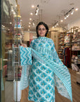Elegant Handblock Printed Cotton Suit Set