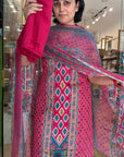 Vibrant Paisley Print Suit Set with Intricate Patterns