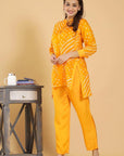 Festive Bandhej Finesse - Bandhej on Maroon, Orange, Green, Pink Festive Kurta Pants by Vastra by Monty