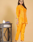 Festive Bandhej Finesse - Bandhej on Maroon, Orange, Green, Pink Festive Kurta Pants by Vastra by Monty