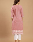 Graceful Harmony - Lavender, Pink, and Grey Cotton Suit Set by Vastra by Monty