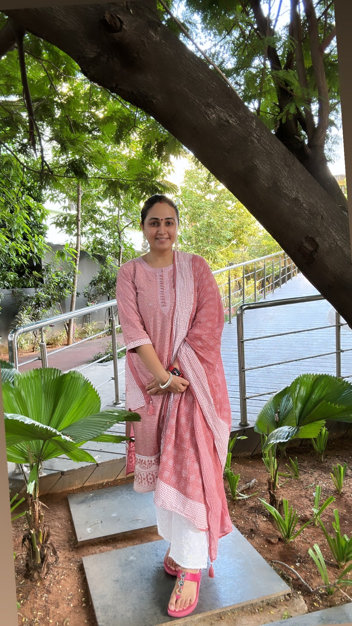 Graceful Harmony - Lavender, Pink, and Grey Cotton Suit Set by Vastra by Monty