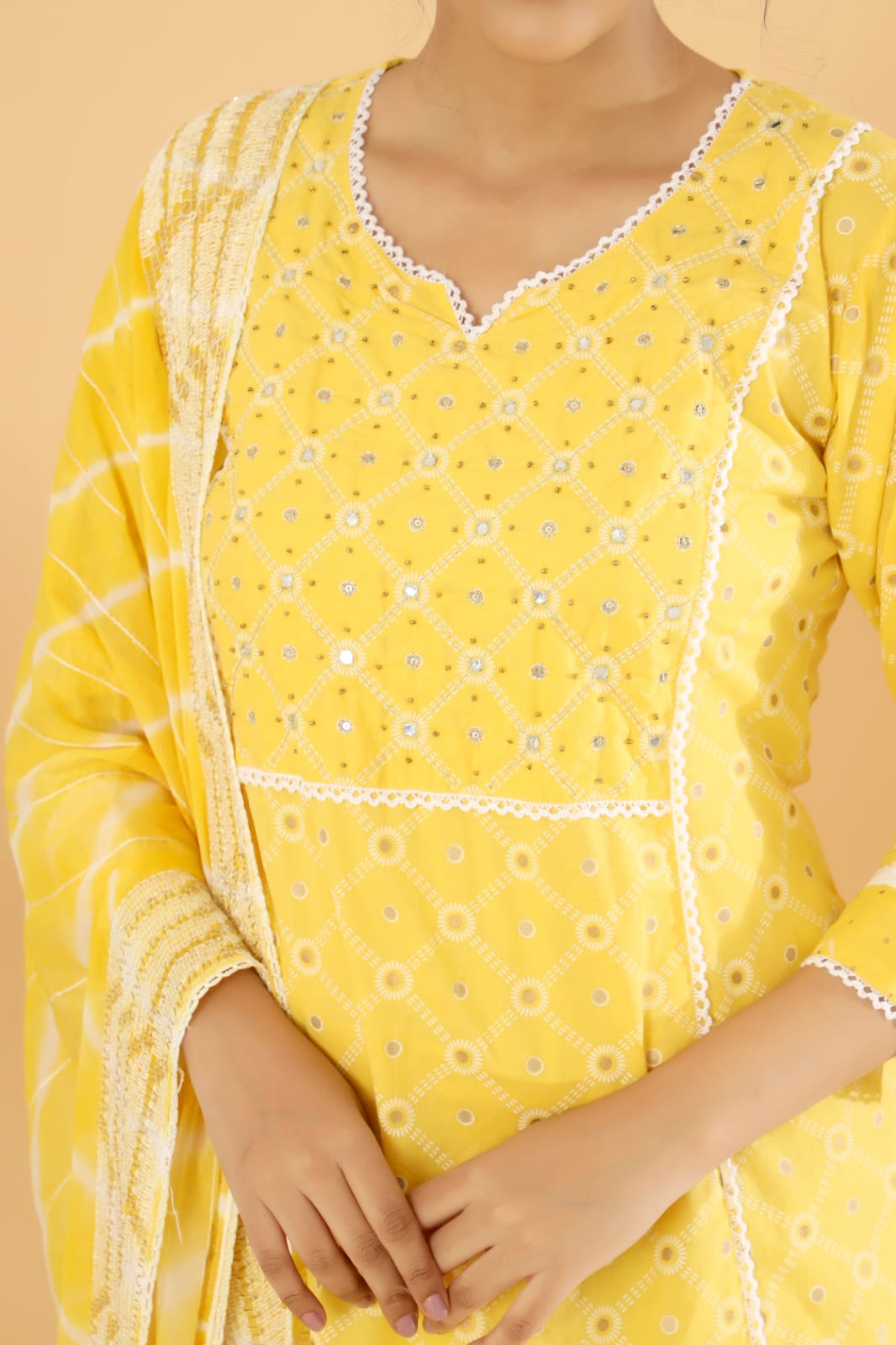 Purple Passion - Purple and Yellow Cotton Printed Set by Vastra by Monty