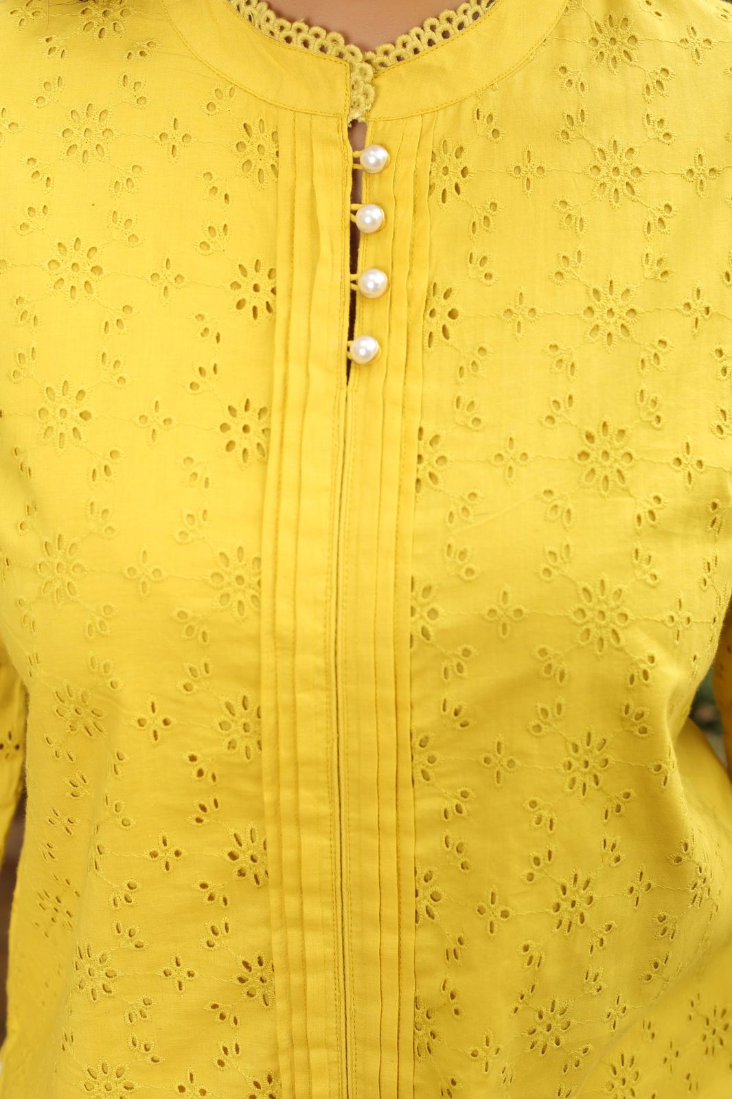 Floral Odyssey - Blue and Yellow Tulip Pants by Vastra by Monty