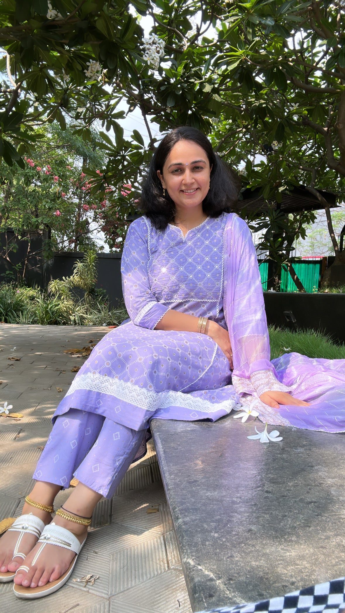 Purple Passion - Purple and Yellow Cotton Printed Set by Vastra by Monty
