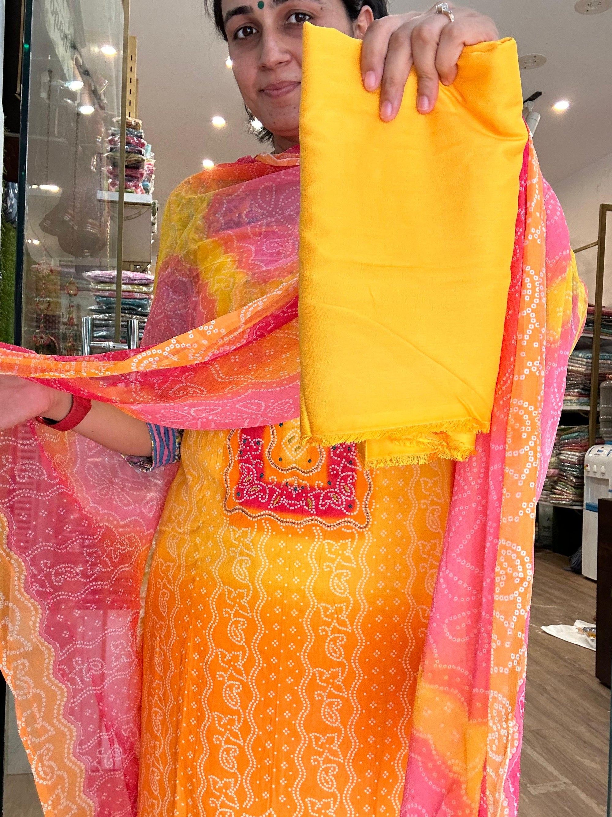 Elegant Floral Print Cotton Kurta Set