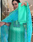 Elegant Floral Print Cotton Kurta Set