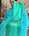 Elegant Floral Print Cotton Kurta Set