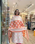 Elegant Floral Embroidered Suit Set
