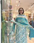 Vibrant Floral Printed Cotton Kurti Set