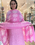 Soft  Floral Printed Cotton Kurti Set
