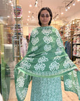 Soft  Floral Printed Cotton Kurti Set