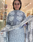 Soft  Floral Printed Cotton Kurti Set