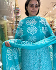 Soft  Floral Printed Cotton Kurti Set
