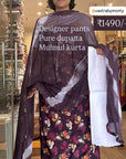 Elegant Floral  Cotton mulmul kurta Set