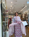 Elegant Floral  Cotton mulmul kurta Set