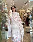 Elegant Floral Printed linen Kurti Set in Soft