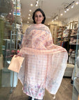 Elegant Floral Printed linen Kurti Set in Soft