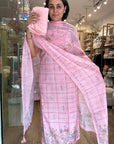 Elegant Floral Printed linen Kurti Set in Soft