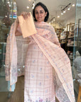 Elegant Floral Printed linen Kurti Set in Soft