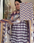 Elegant Cotton Printed Suit Set with Lace & Mirror Work – Multiple Shades
