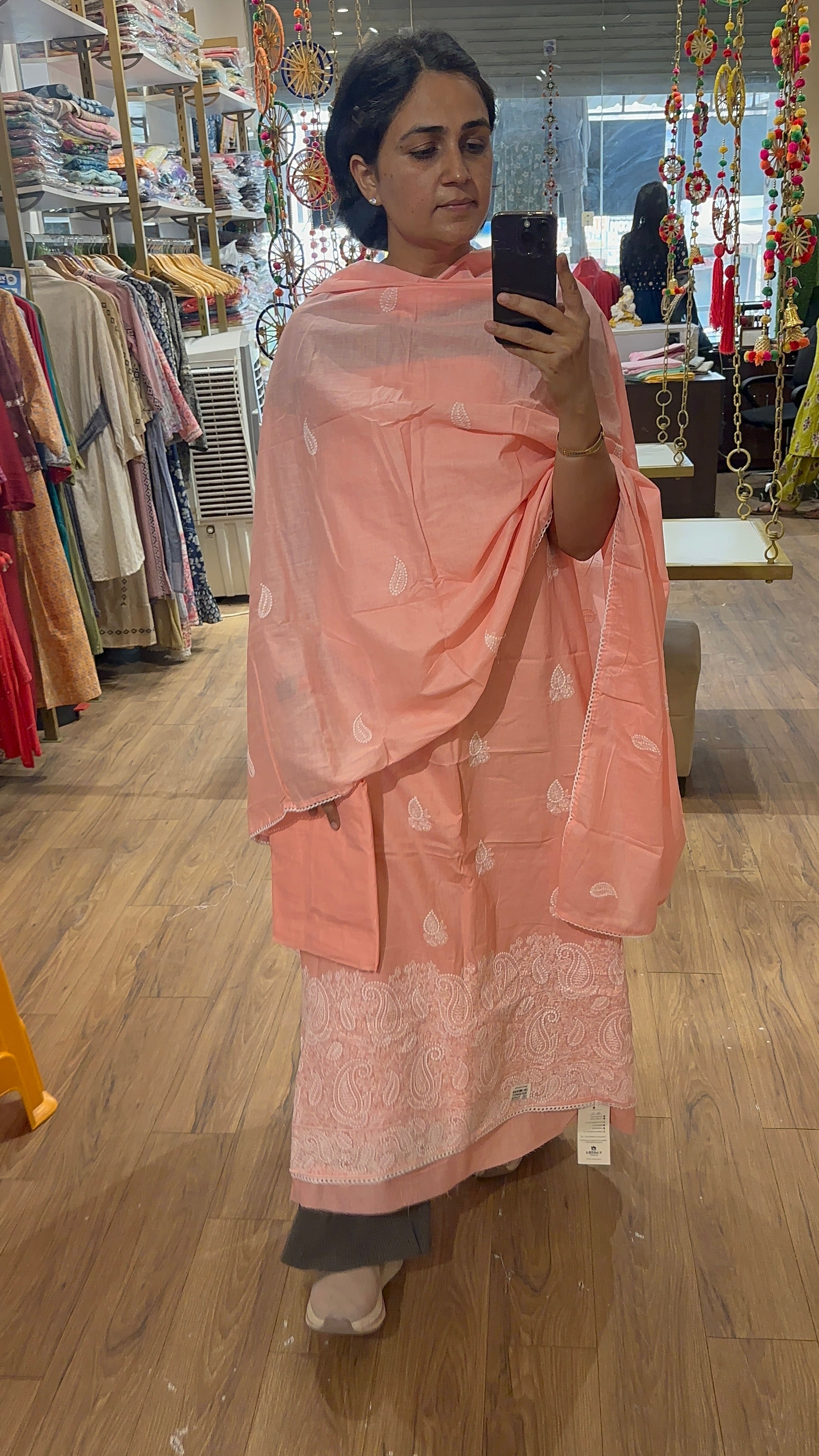 Embroidered Cotton Suit