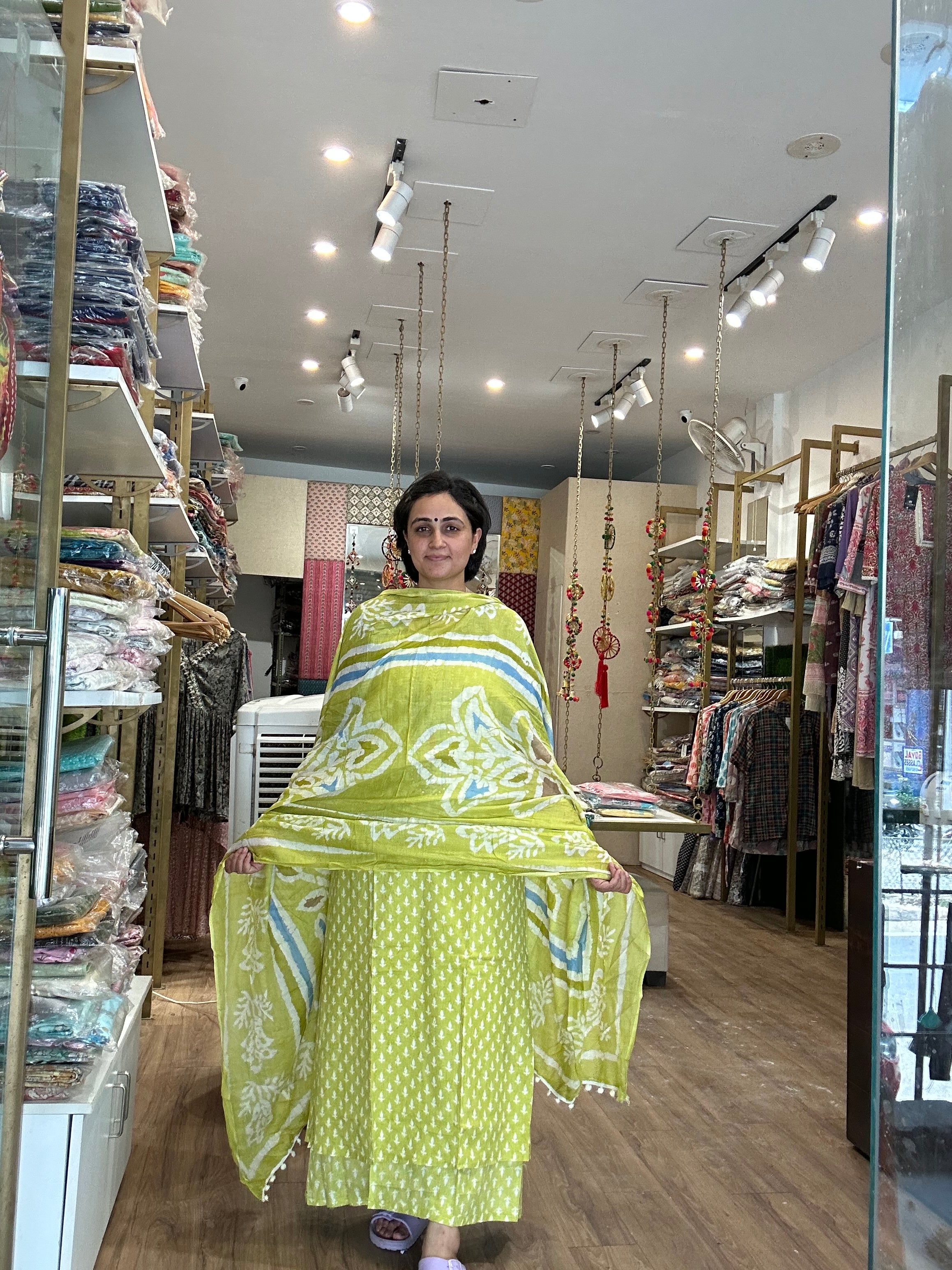 Festive Unstitched Cotton Fancy Suit