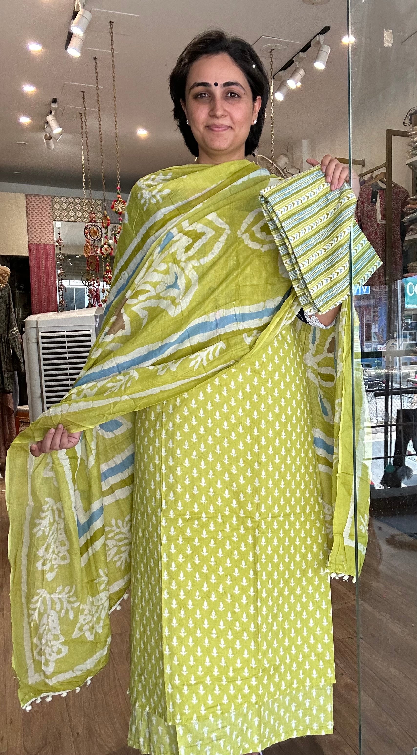 Festive Unstitched Cotton Fancy Suit