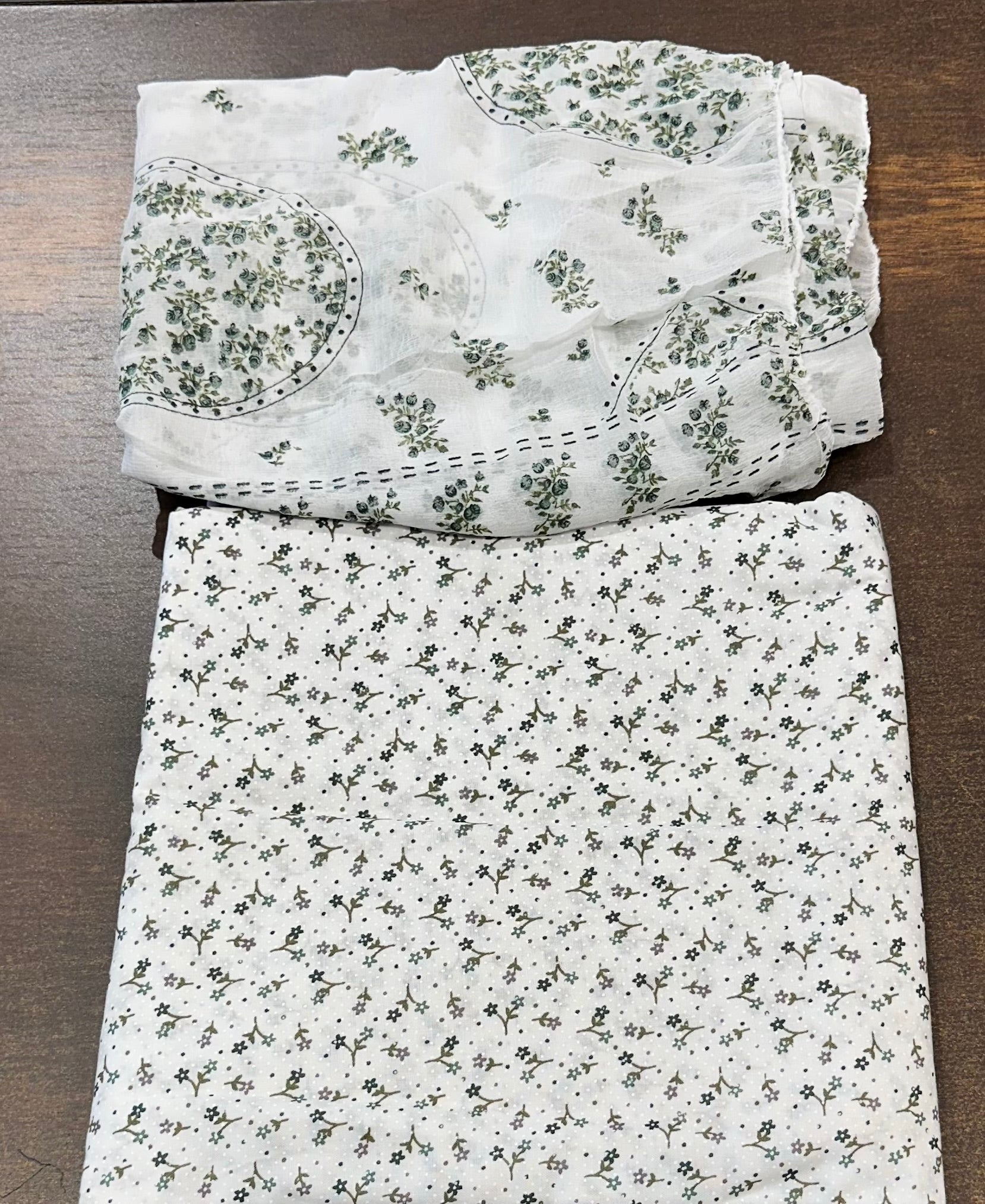 All-Over Cotton Suit with Chiffon Dupatta