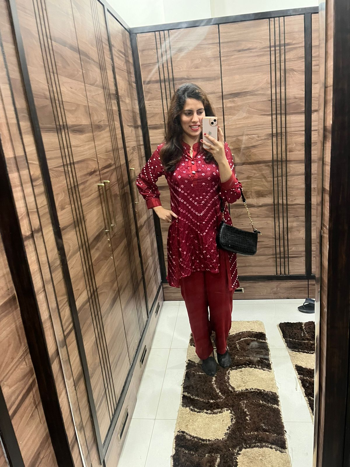 Festive Bandhej Finesse - Bandhej on Maroon, Orange, Green, Pink Festive Kurta Pants by Vastra by Monty