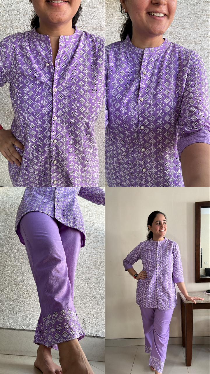 Royal Mosaic Marvel - lavender and Blue Cord Set by Vastra by Monty