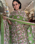 Refreshing Floral Print Suit Set in Aqua Blue and six other color