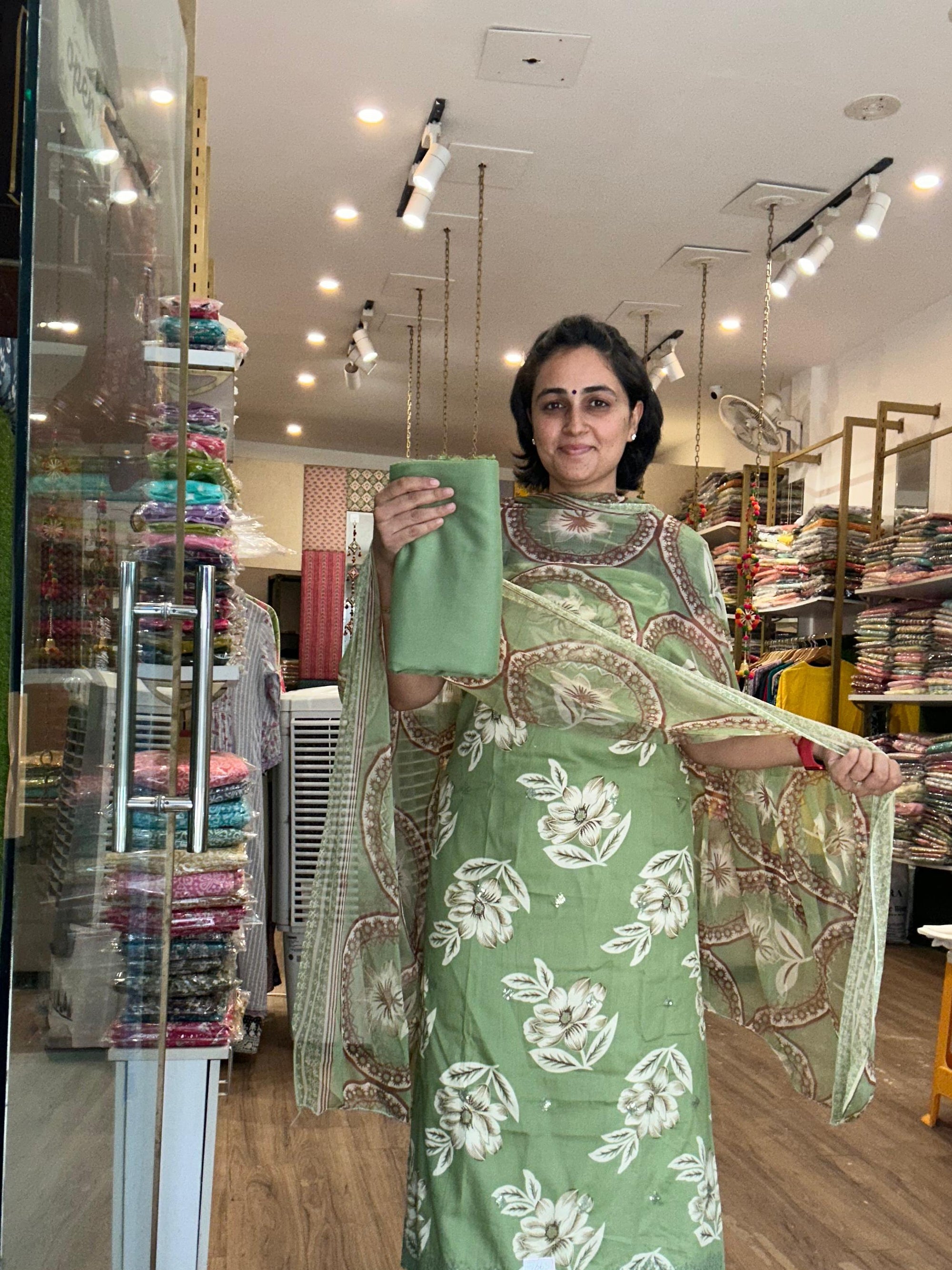 Soft Floral Print Suit Set with Elegant Dupatta
